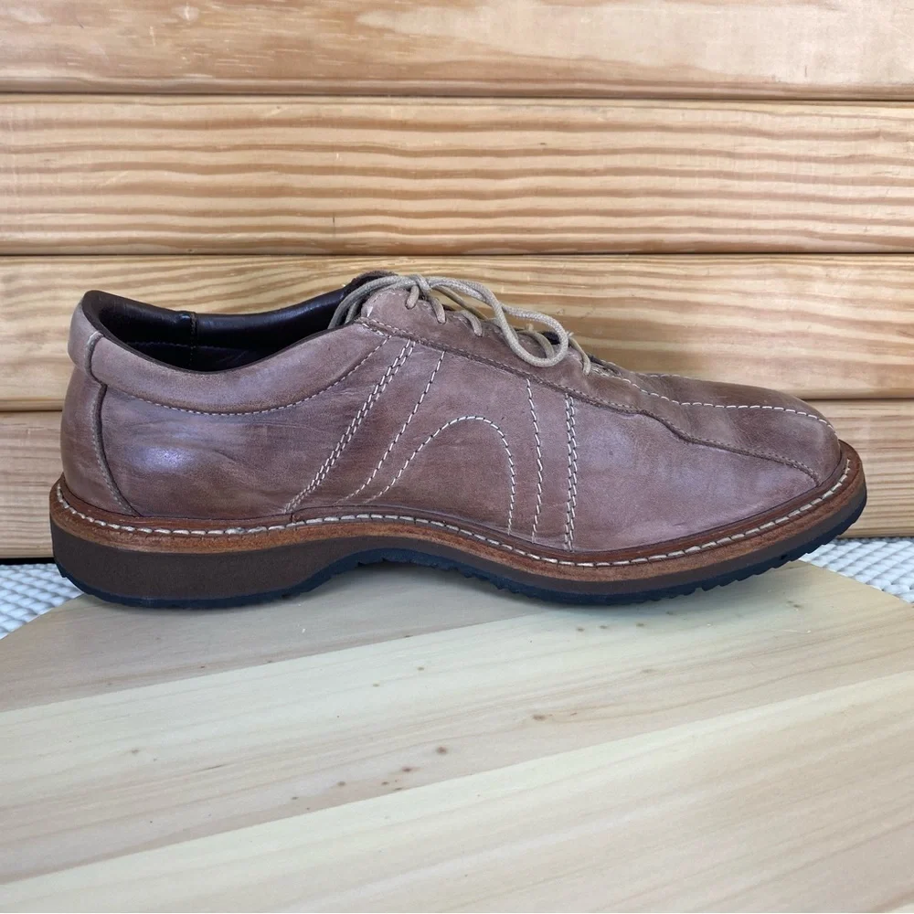 Allen Edmonds Voyager Antique Oxfords Brown Leather Lace Up Shoe Men's 10.5 Wide